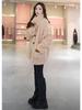 Autumn/Winter 2025 Women's Mid-Length Fleece-Lined Lambswool Reversible Fur Coat