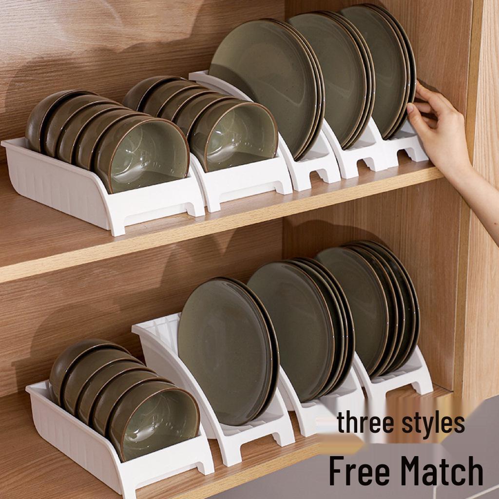 Minimalist Kitchen Cabinet Organizer: Built-in Cutlery, Bowl, and Plate Rack Dish Drainer