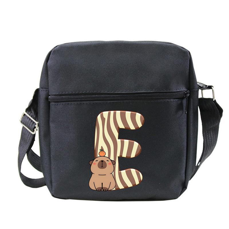 New Kapibara 26 letter printed messenger bag student children multi-functional leisure portable bag