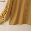 ZANZEA Women Long Sleeve Blouse and Shorts Casual Two Piece Suit Sets