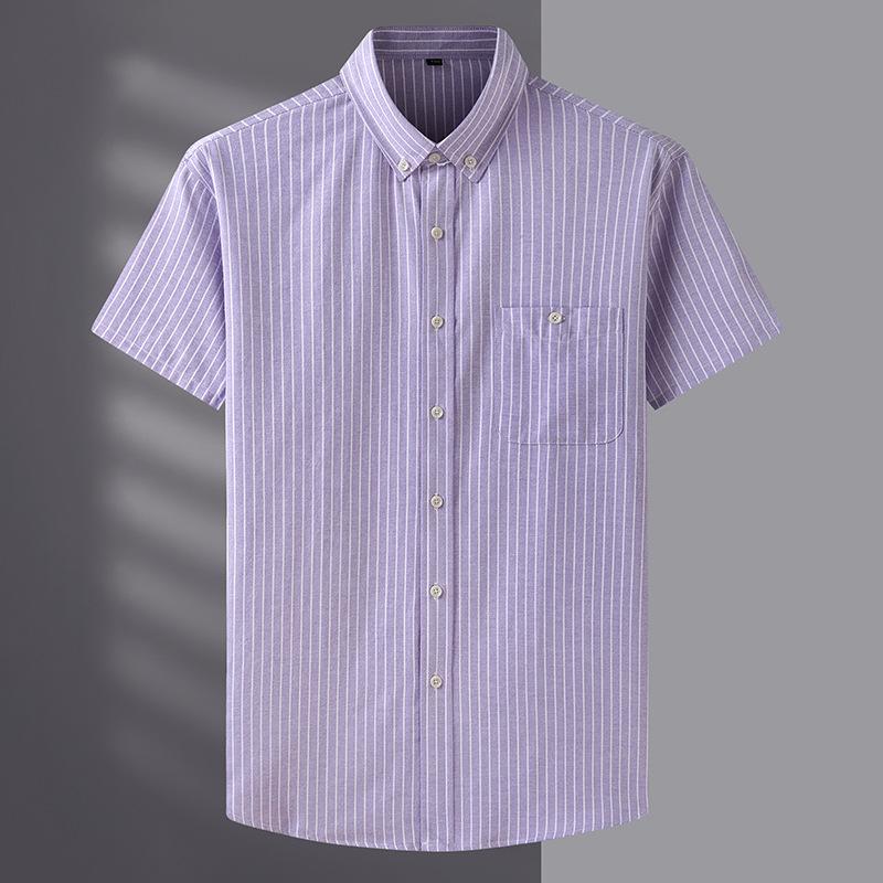 Striped Shirt Men 'S Formal Suit Business Slim Short -Sleeved Overalls Multicolor Shirt