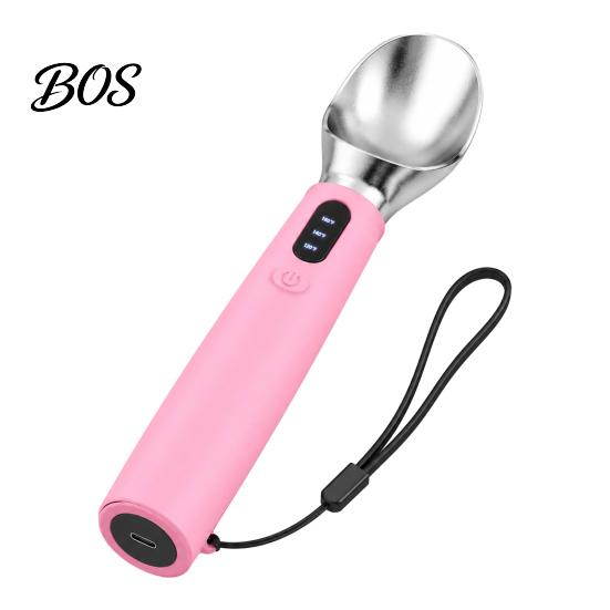 Yogurt Scooper Rechargeable Heated Ice Cream Scoop, Electric with 3-Level Heat, Party Dessert Serving Tool LED Display, 2000mAh Battery for