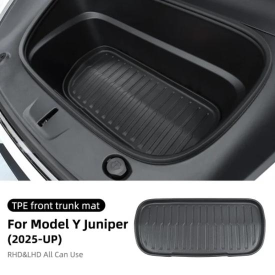 TPE Waterproof Trunk Cargo Liner Mat for Tesla Model Y Juniper 2025, Full Protection Rear Seat Cover Accessories