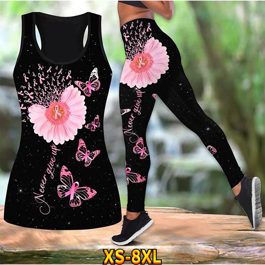 

Спортивный костюм Женщины Пот-впитывающий костюм Йога Костюм Леггинсы - Печатный узор Эластичный