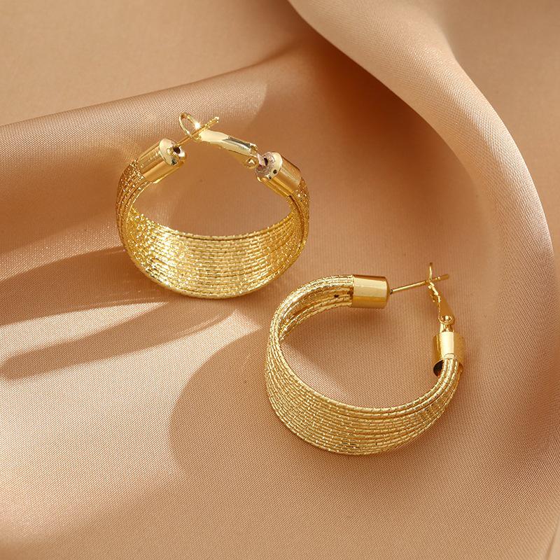 Elegant Multi-Layer Adjustable Open Ring - Versatile Niche Design with Glittering Threads for Women