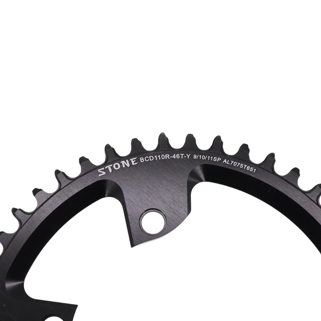 STONE Round Single Chainring, 110BCD, for R7000, R8000, R9100, Narrow/Wide