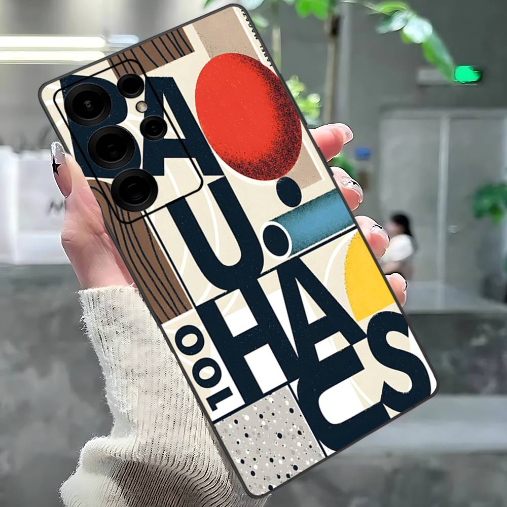 Abstract B-Bauhaus Geometric Art Phone Case For Samsung S 24 Fe 25 Ultra Plus 20 Lite 21 30 22 23 24 22 Ultra 5G Fundas