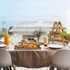 3 Tier Wooden Tray Wood Tiered Tray Decor Cake Stand Farmhouse Tiered Tray Party Serving Dishes And Platters Trays
