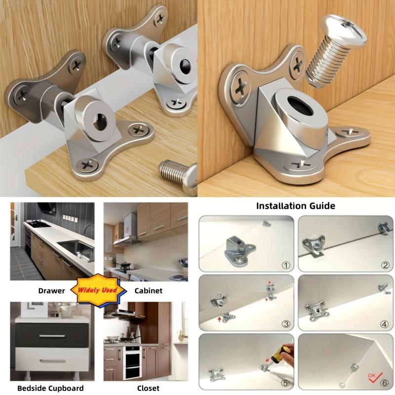 50 Metall-L-Winkel mit Schrauben - Glatte Metall-Möbelstützverbinder für Schränke, Schubladen und Kleiderschränke | Langlebig und Korrosions