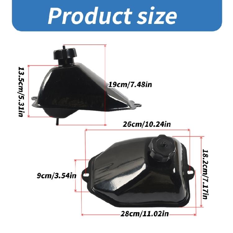 High Capacity Metal Fuel Tanks Container Suitable For 50cc 125cc ATV Quads Outdoor Motor Sports Replacement Accessories