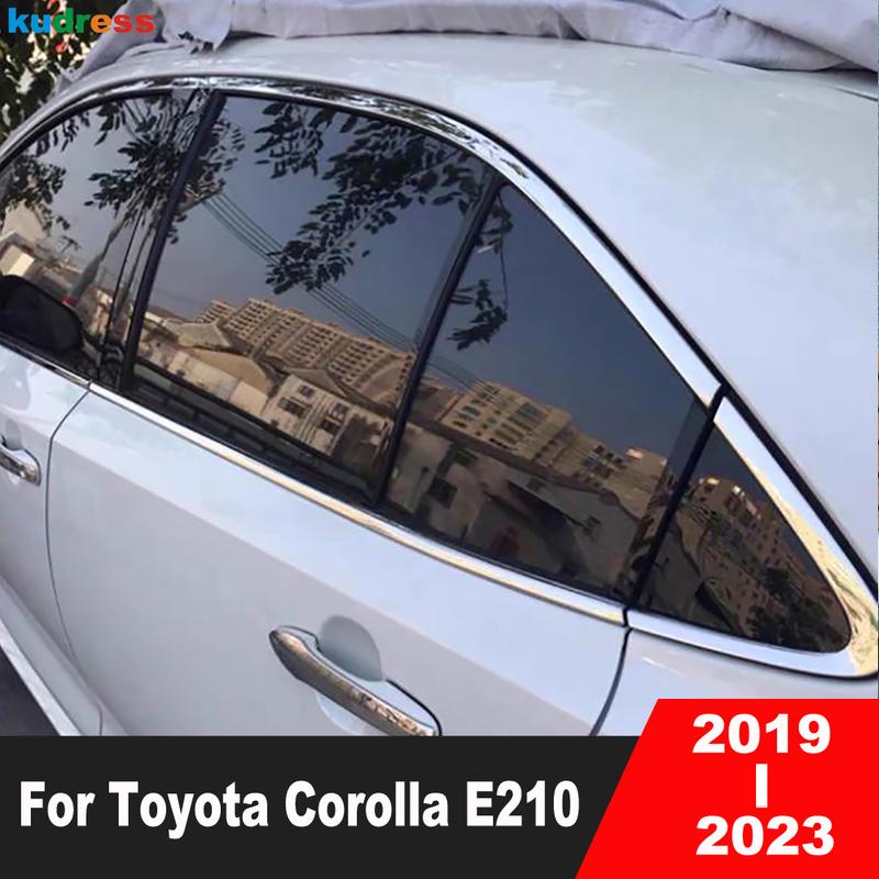 For Toyota Corolla E210 sedan      Stainless Steel Car Window Frame Sill Trim Molding Strip Accessories