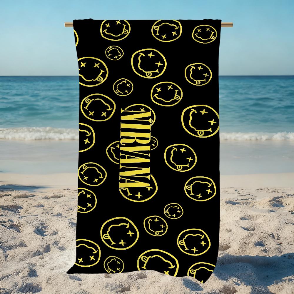 N-nirvana-a Singer Towel Beach Quick Dry Soft Pool Towels Gift for Travel Gym Shower Camping Sports