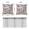 Vintage Fish Trout Pillow Cover Cartoon Fishes Kawaii Pillow Case Soft Cushion Cover Pillowcases For Sofa Bedroom Home Decor