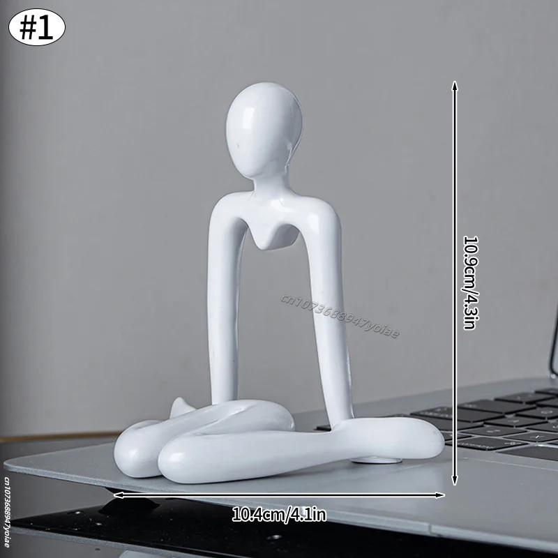 Nordic Light Luxury Style Abstract Figure Home Decoration Ornaments Sitting Posture Statue Crafts Desktop Decor Artworks