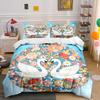 Romantic Swan Floral Decor Set Soft Comfortable Duvet Cover Bedding Set Included 1*Duvet Cover & 2*Pillowcases, Gift