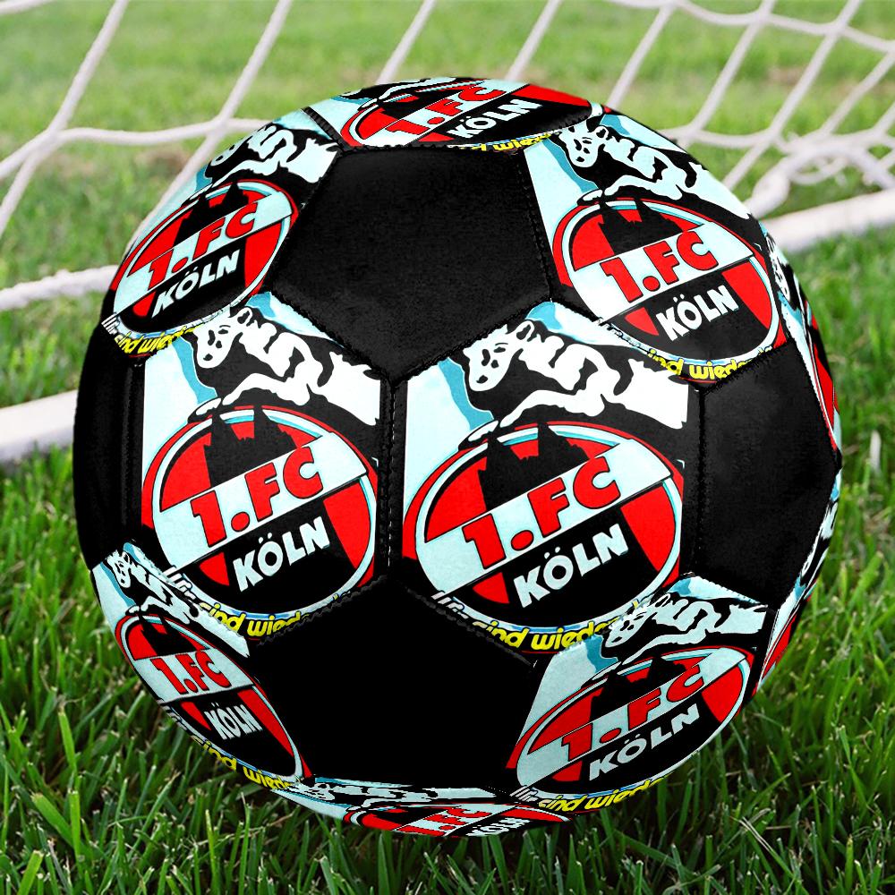 Pallone da Calcetto Indoor FC KÖLN Colorato Cucito a Macchina PVC Misura 5 Pronto per Allenamento di Squadra e Competizione Durevole Rimbalzo Elevato Fantastico Regalo Sportivo