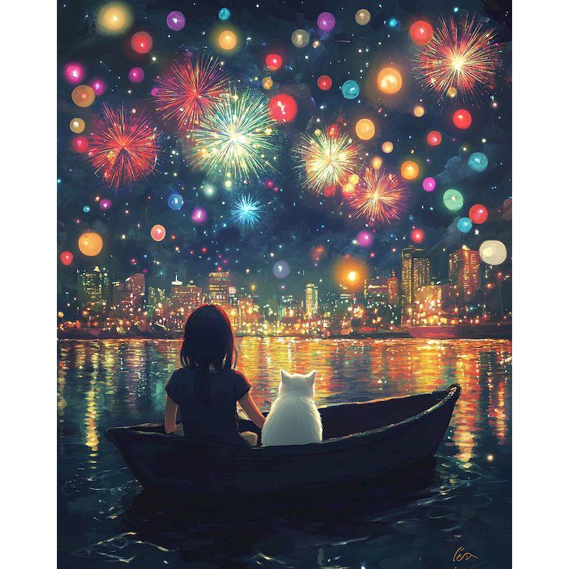 

CHENISTORY Paint By Numbers For Adults Diy Gift Night View Picture With Numbers Artwork For Numbers Painting Home Decors 20x30cm no frame