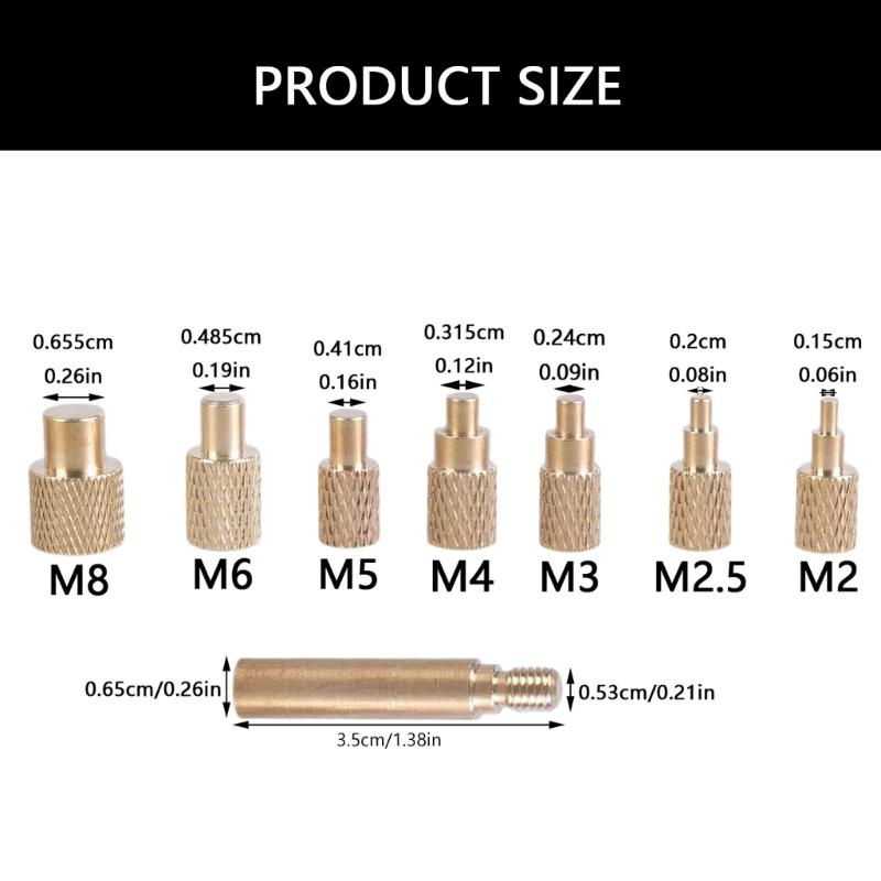 Schnellwechsel-Lötspitze aus Messing zum Schmelzen von Mutter- und Gewindeeinsätzen für 3D-Druckerzubehör, Reparaturen an kleiner Elektronik