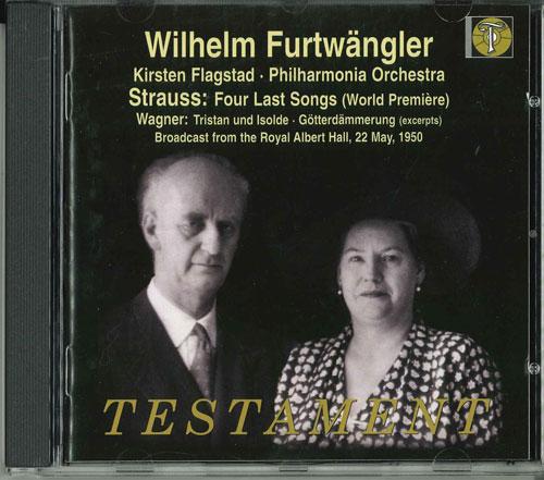 

CD WILHELM FURTWÄNGLER - Four Last Songs SBT1410 UK Classical Used