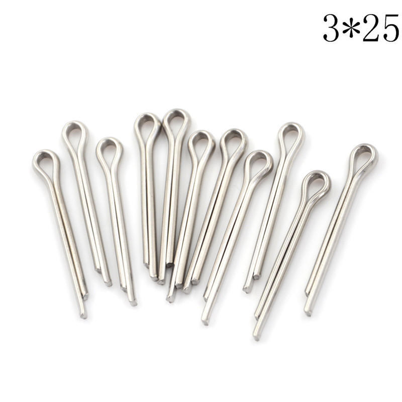 10PCS Stainless Steel Split Cotter Pins Hardware Fasteners Parts M2 M3 M4 M5 FO