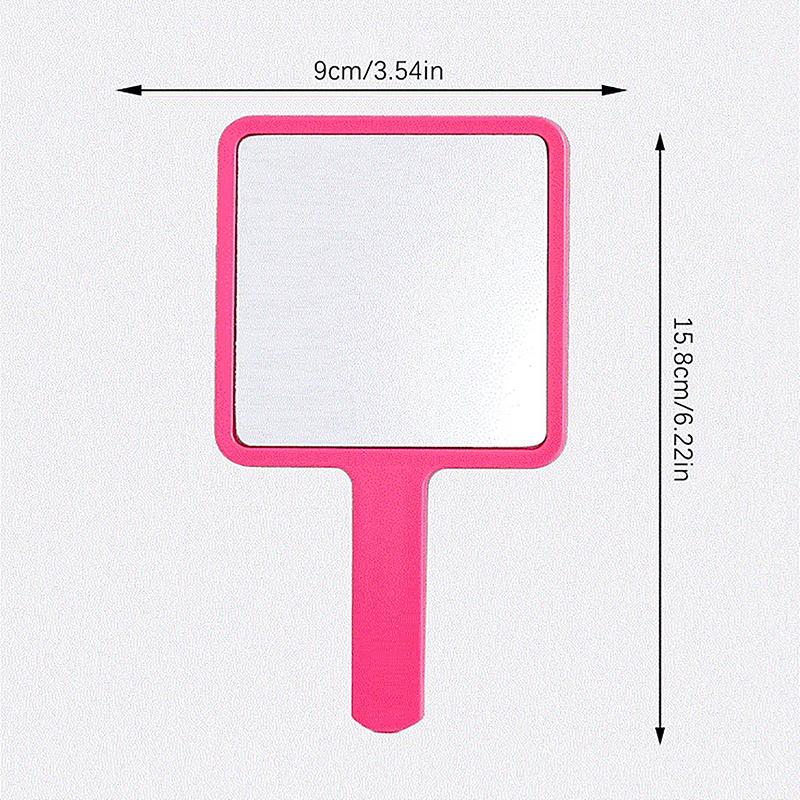 Kirpik Uzatma El Makyaj Aynası Kare Makyaj Makyaj Aynası Saplı El Aynası Spa Salonu Kompakt Aynalar