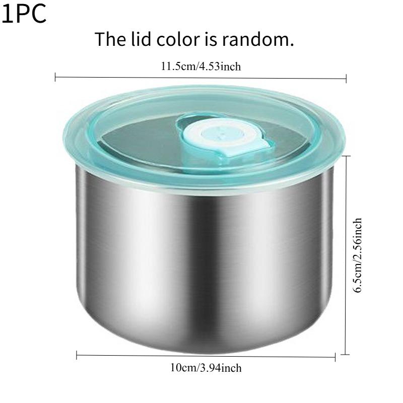 1PC stainless steel food storage container with lid, food portion box, refrigerator storage box, sealed fresh-keeping container