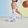 Li Ning Shadow 3 Cushioning Slip Resistant Abrasion Resistant Mid top Basketball Shoes Men's Standard White ABPT065-1