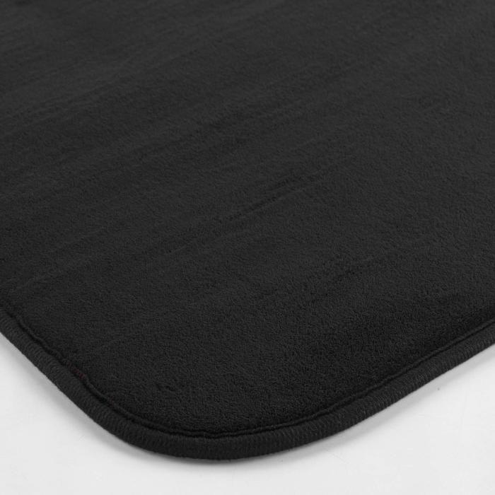 Tapis de bain 50 x 120 cm Vitamine Unie noir