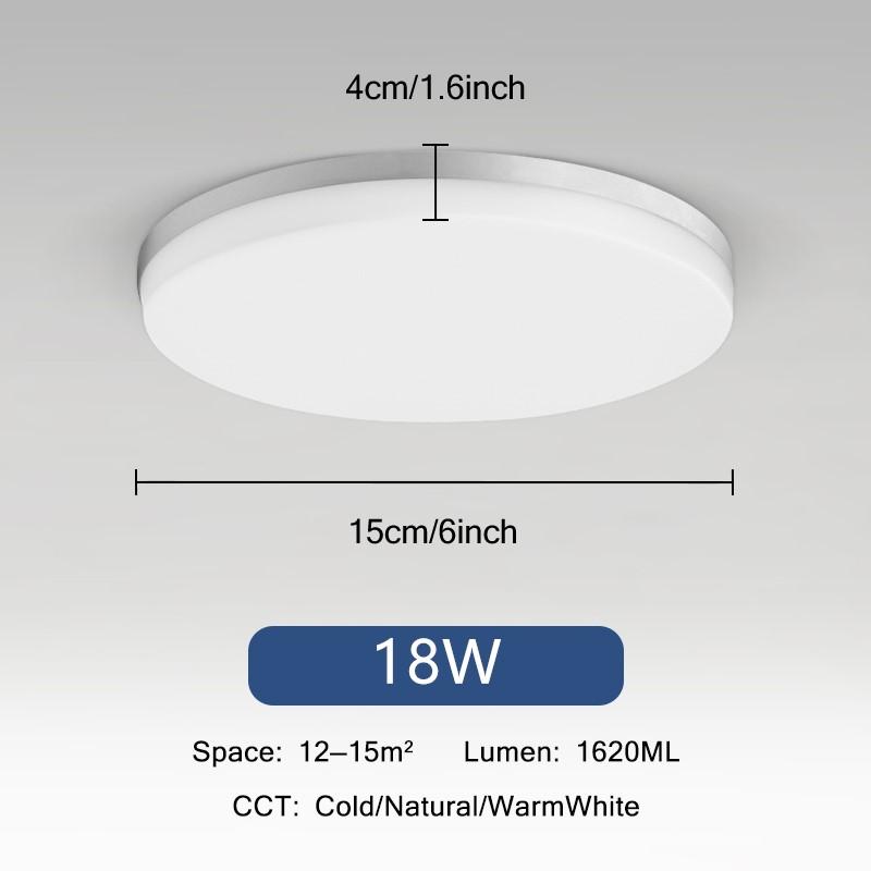 

Светодиодный потолочный светильник для гостиной 110 В 220 В, современный потолочный светильник 18 Вт 24 Вт 48 Вт, освещение для спальни, ванной комнаты, кухни Warm White