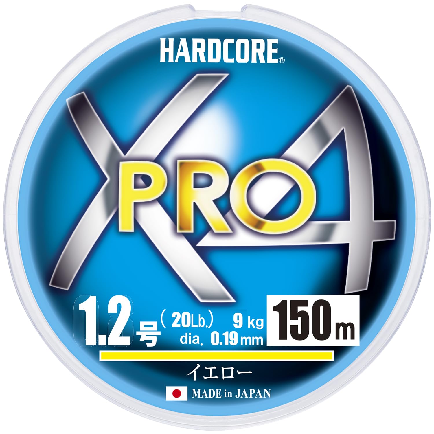 

DUEL HARDCORE PE HARDCORE X4 Line, 1.2, PRO, 150m, 1.2, Yellow, H3864-Y