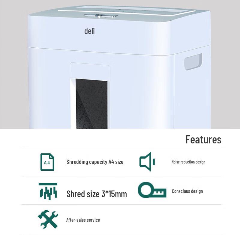 Deli 9920 Cross-Cut Paper Shredder CN Plug (adapter Included)