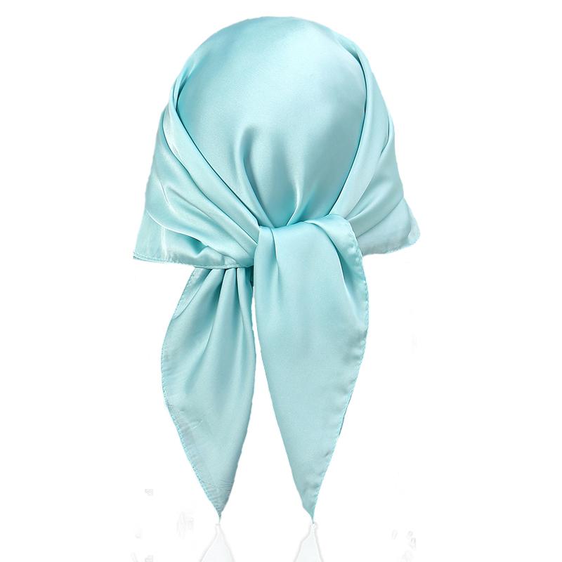 Luxury Silk feeling Scarf Women Satin Solid color Hijab RUNMEI Scarves Muslim Pareo Bandana Female Shawl Wrap Headband Foulard