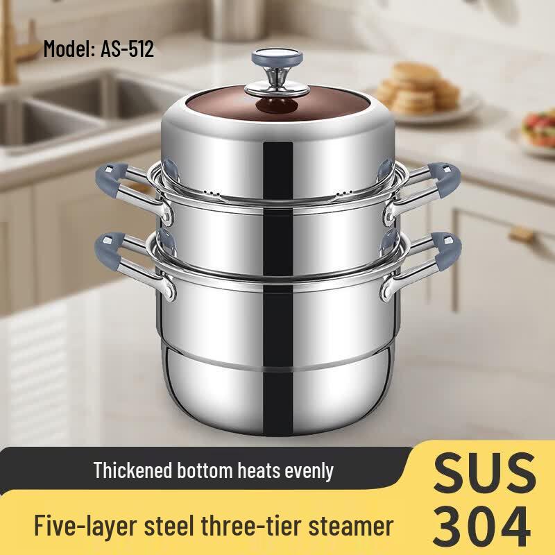 Adneny AS-512 3-Tier Steamer Pot