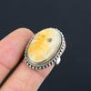 Oval Maligano Jaspissten Syster Boho Solitär Löftesring Storlek 7 925 Silver