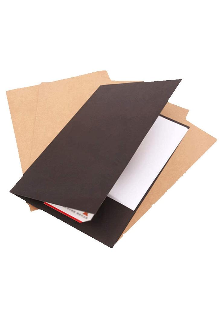 Set of 10 A4 Individual Clear Kraft Paper File Portable Document Stylish Document Storage Document Paper Convenient Office Stationery Folders, Files,