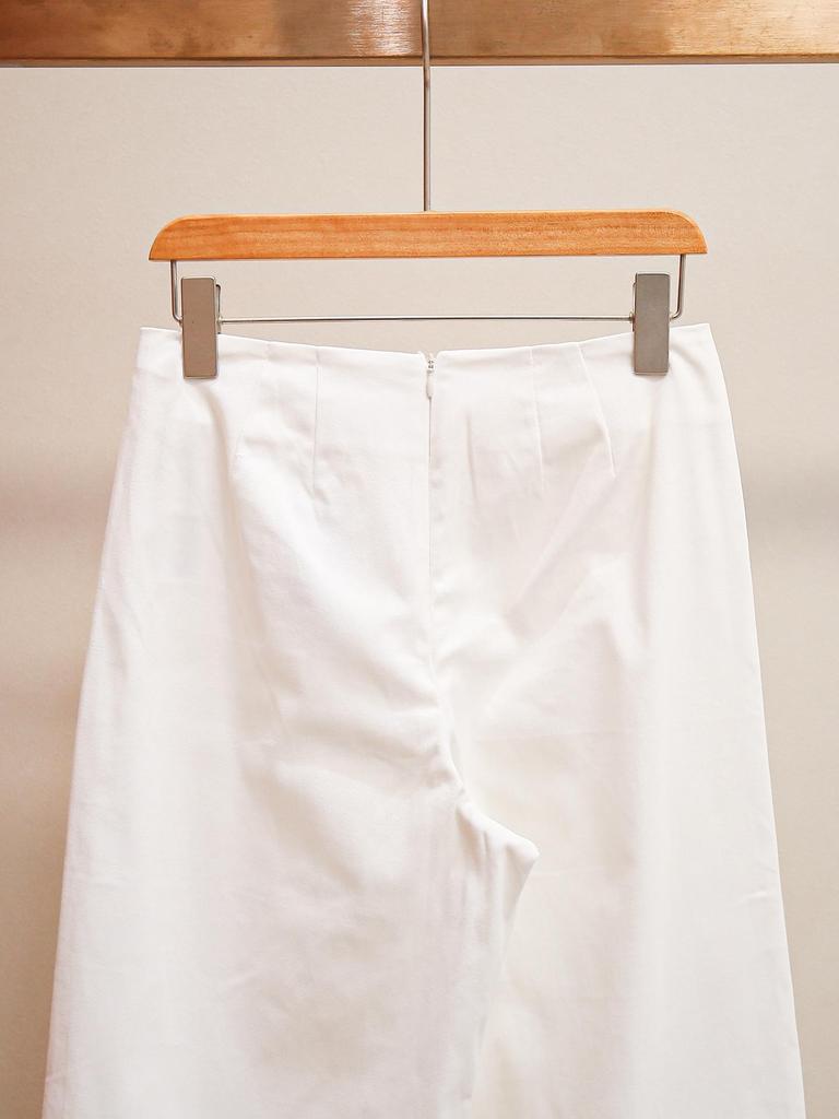 M's Chic French Minimalist Embroidered Vest Top & Casual Pants Set for Spring/Summer