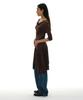 Partimento Woman Cowl Neck Asymmetrical Jersey Dress_Brown