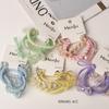 2025 Spring/Summer Crystal Candy Color Floral Spiral Hair Ties - Elegant, Sweet Telephone Cord Hair Accessories for Women
