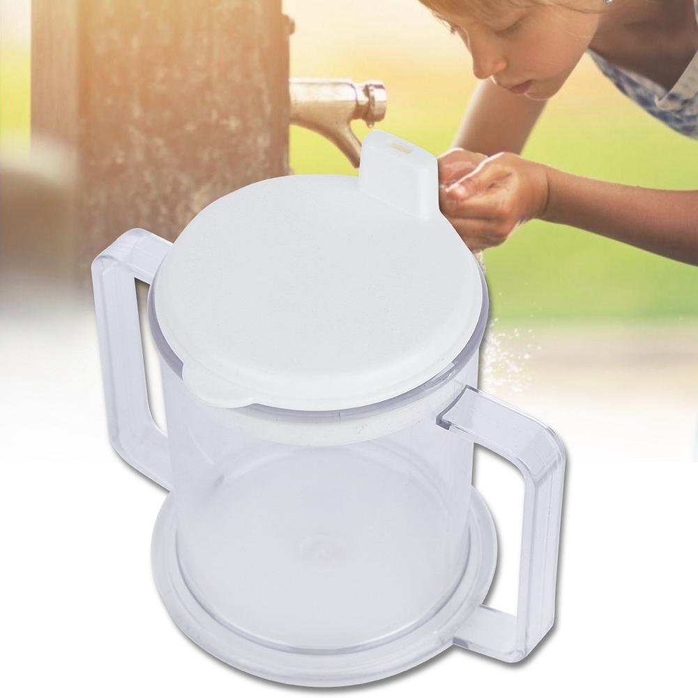Doppelhenkelbecher Leichter Wasserbecher Auslaufsicherer Trinklernbecher für Kinder und ältere Menschen