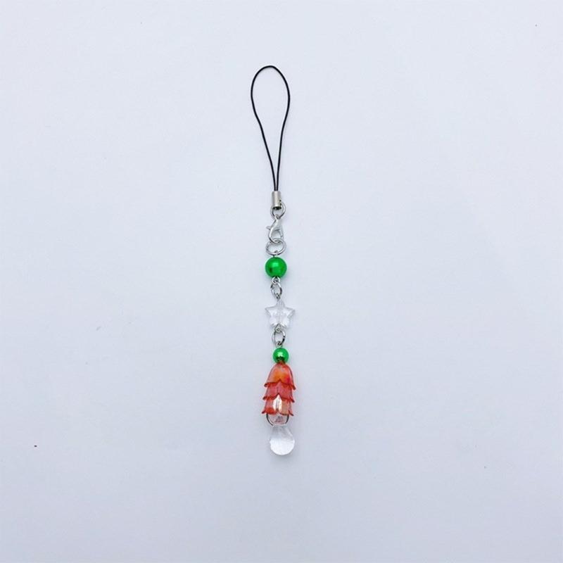 Christmas Tree Star Keychain Detachable Phone Lanyard for Fashion Individuals