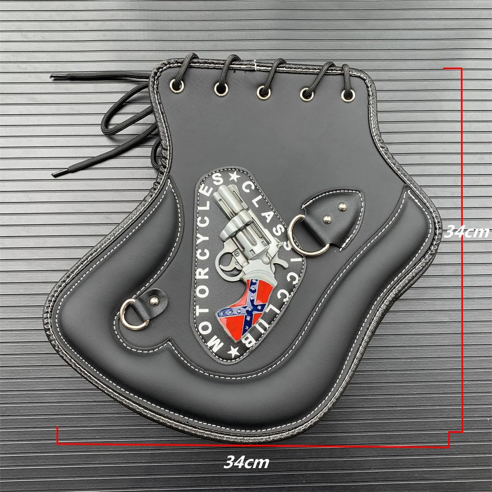Motorcycle Universal Heat Saddle Shield Deflectors PU Leather Black For Harley Touring Softail Sportster Kawasaki Yamaha Honda