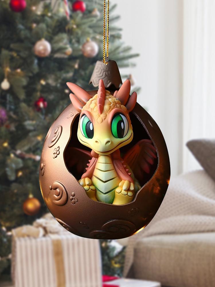 Christmas Dragon Ornaments Novelty Dragon Egg Tree Pendant Cute Hanging Ornament Realistic for Home and Car Decoration