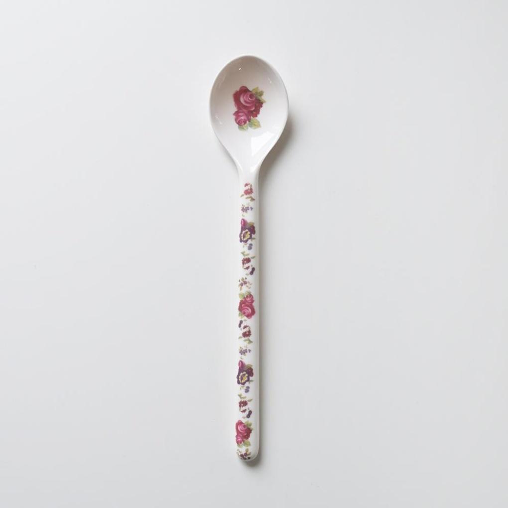 Vintage Flower Melamine Long Teaspoon Large