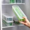 Kitchen Long Rectangular Food Storage Containers, Plastic Reusable Refrigerator Organizer Boxes