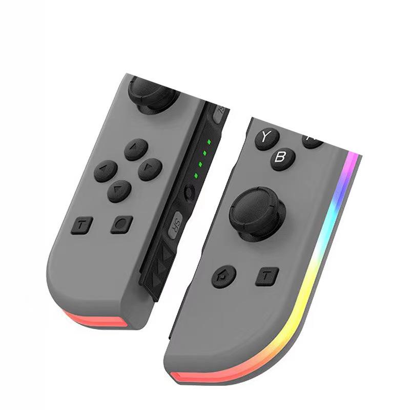 Joycon-style RGB Wireless Bluetooth Game Controller with Switchable Left and Right Small Handles for NS.