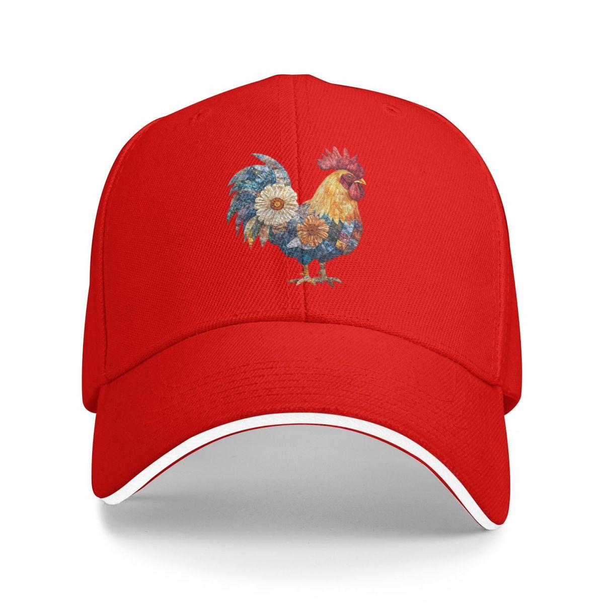 

Lifelike Rooster Denim Chicken Baseball Caps Snapback Baseball Hats Breathable Casual Casquette Outdoor for Men And Women One Size