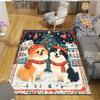 Weihnachtshund Heim Sofa Dekoration für Wohnzimmer & Schlafzimmer, Rutschfeste Spiel Flannel Bodenmatte für Spielzimmer