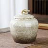 European-style Ceramic Tea Canister Round Gongfu Tea Storage Jar Celadon Sealed Container for Candies Nuts and Spices Kitchen