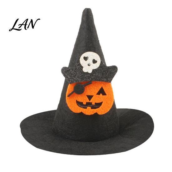Cosplay Headgear for Dogs Pet Halloween Witch Hat, Bows/Pumpkins Decor, Adjustable Felt Pumpkin Bat Ghost Costume Accessory, Lightweight Comfortable