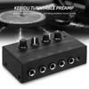 Mini Stereo Headphone Amplifier 4 Channels HA400 Ultra-Compact Audio Amplifier Power Adapter EU Plug 6.5MM to 3.5MM Converter